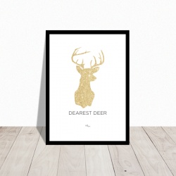 rensdyr_glitter_a3_guld